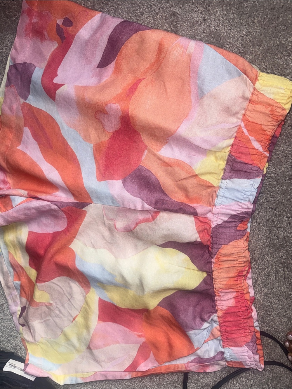 H&M Multicolor Abstract Print Women’s Shorts — Orange, Pink, Yellow, Purple